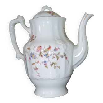 Théière porcelaine blanche petites fleurs