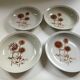 4 assiettes creuses Sarreguemines "Chardons"