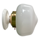 Vintage Art Deco globe wall light in white opaline.