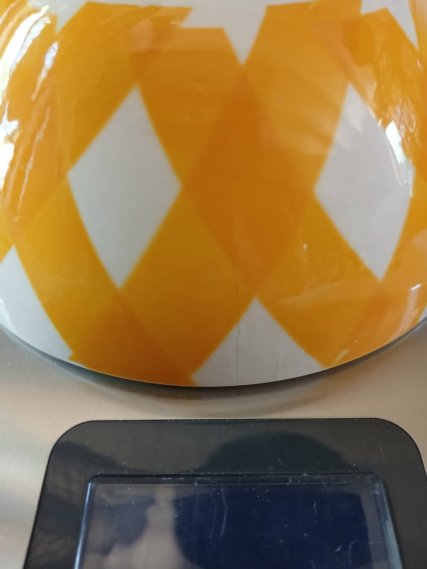 Old Sarreguemines bowl, Scottish pattern.