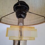 Lampes en lucite et métal chromé 70's