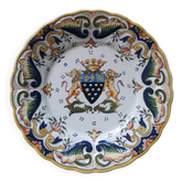 collectible plate decor Rouen Mont Saint Michel handmade