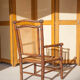 Canned armchair wood imitation bamboo, colonial armchair, interior decoration