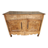 Buffet Louis XV en loupe de frêne/orme, XVIIIe siècle