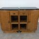 Pair of bedside tables art deco style marble black portor