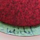 Miroir rond vintage orange 15,5cm