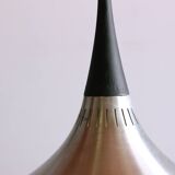 Large Danish pendant light in chrome metal, orient model by Jo Hammerborg for Fog & Morup 1960.