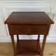 Nightstand, vintage side table with a drawer and a low shelf in solid wood
