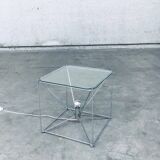 Cubist coffee table with lamp attributed to Max Sauze, France 1960s