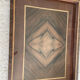 Art Deco service tray in precious wood under glass