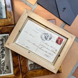 Set of 4 old postcard frames