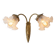 Double bronze wall light with glass tulips Art Deco