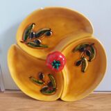 Aperitif serving dish in slip stamped Vallauris