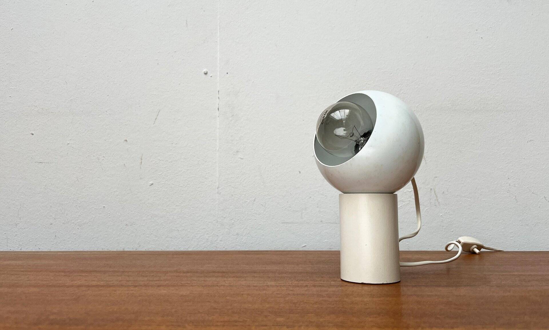 Swiss minimalist magnetic table lamp from the mid-century space age, 1960s.