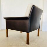 1960s retro Hans Olsen rosewood and leather lounge chair