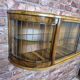 Upcycled Art Deco Walnut Wall Cabinet with Slatted Glass Corners - 1930s