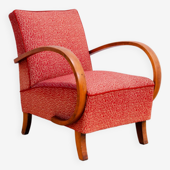 Fauteuil vintage en bois courbé par Jindřich Halabala pour UP Závody, 1950