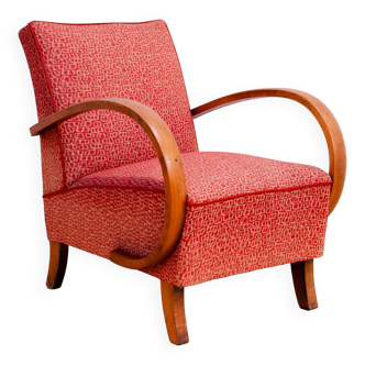 Fauteuil vintage en bois courbé par Jindřich Halabala pour UP Závody, 1950