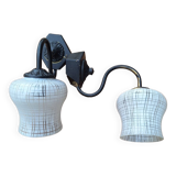 pair of nice glass wall lights