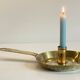 LOW HAND BRASS CANDLESTICK ANTIQUE