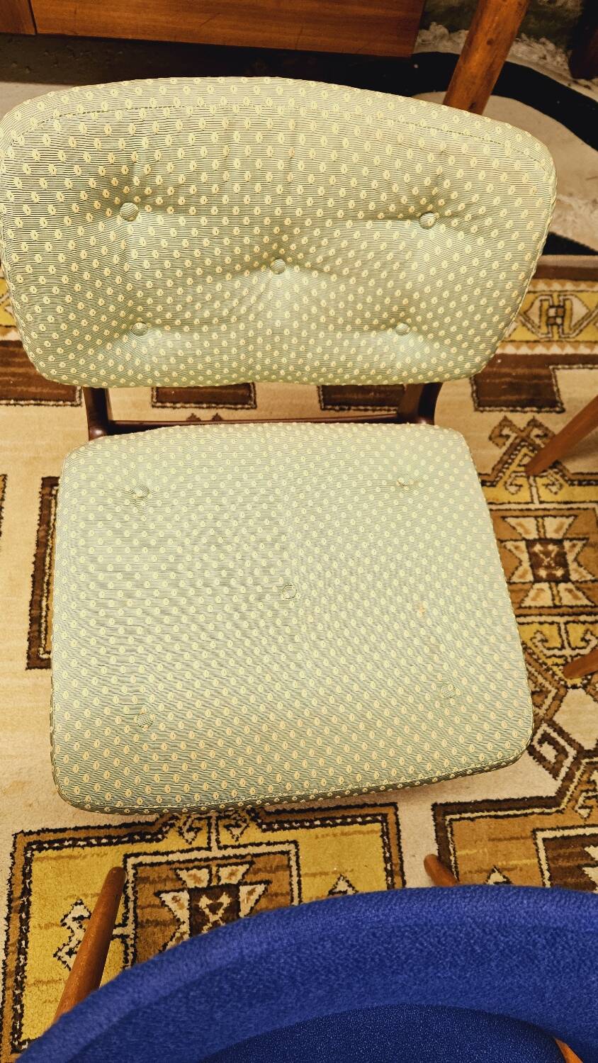 Set of 6 mismatched 1960s Scandinavian chairs