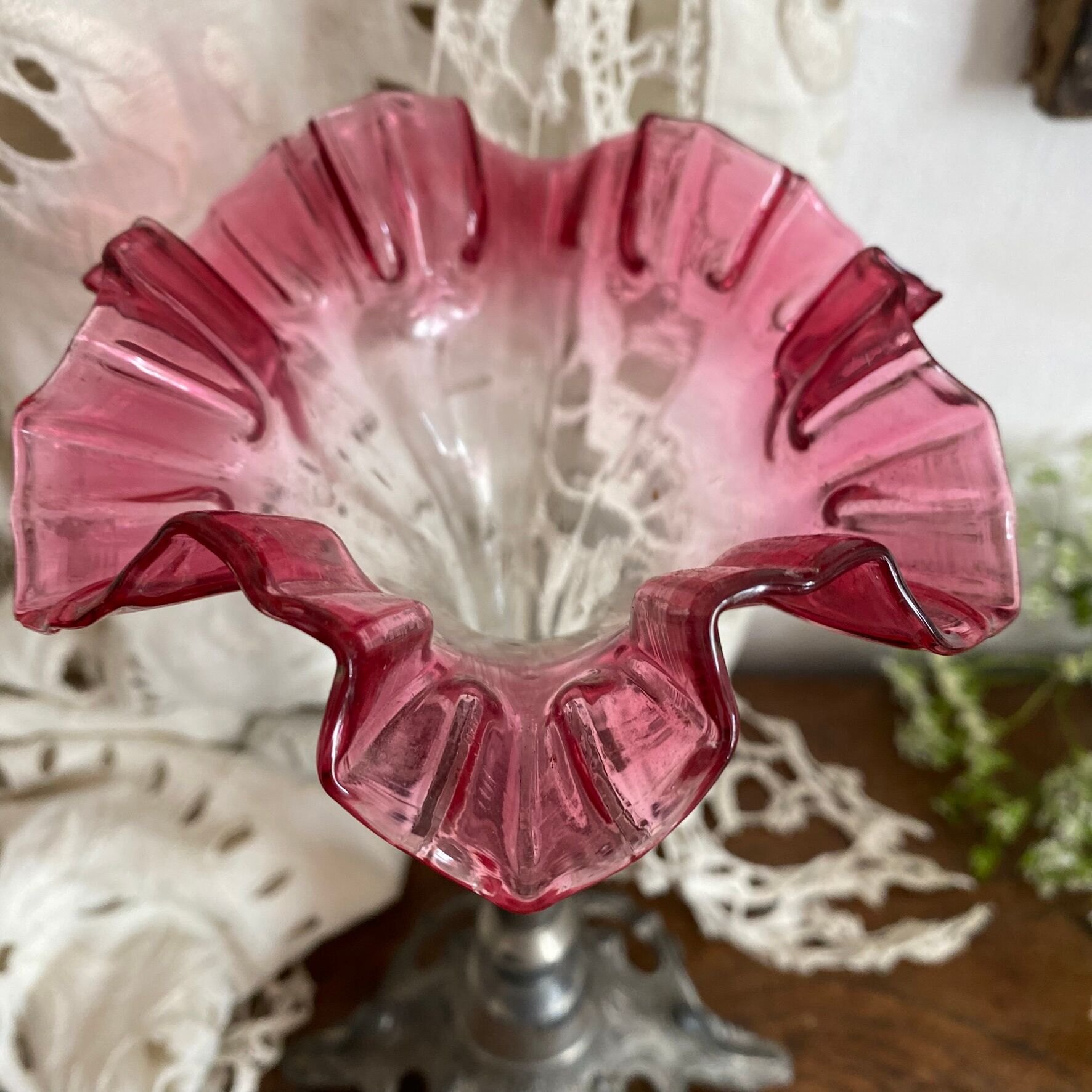 Cornet vase, antique tulip vase.