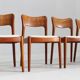 Set of 8 vintage Danish dining chairs by Niels Koefoed 1960s teak