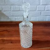 Vintage round clear glass carafe