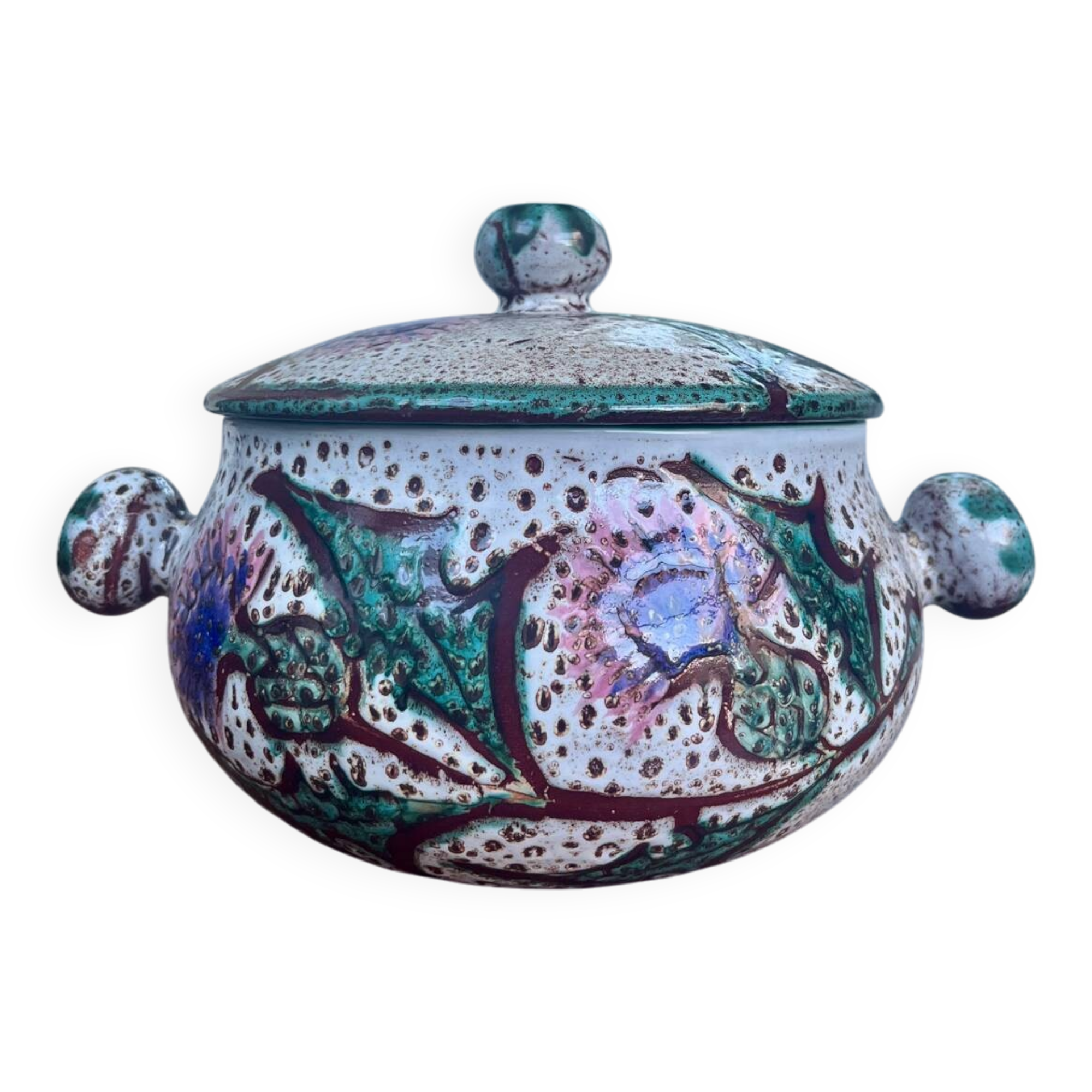Vintage ceramic soup tureen – Daniel Étienne, Vallauris