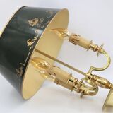 golden massive bronze bouillotte lamp