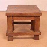 Table de chevet d’atelier en teck birman