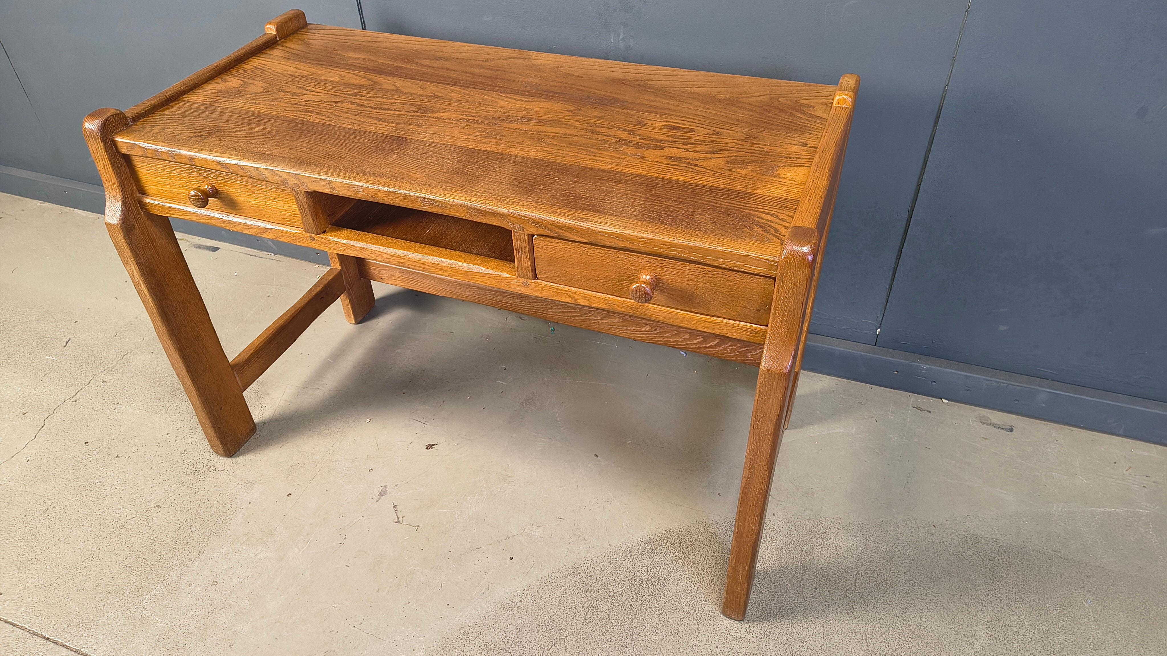 Vintage oak vanity table or desk by Depuydt Belgium, 1960s