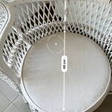Emmanuelle peacock white armchair