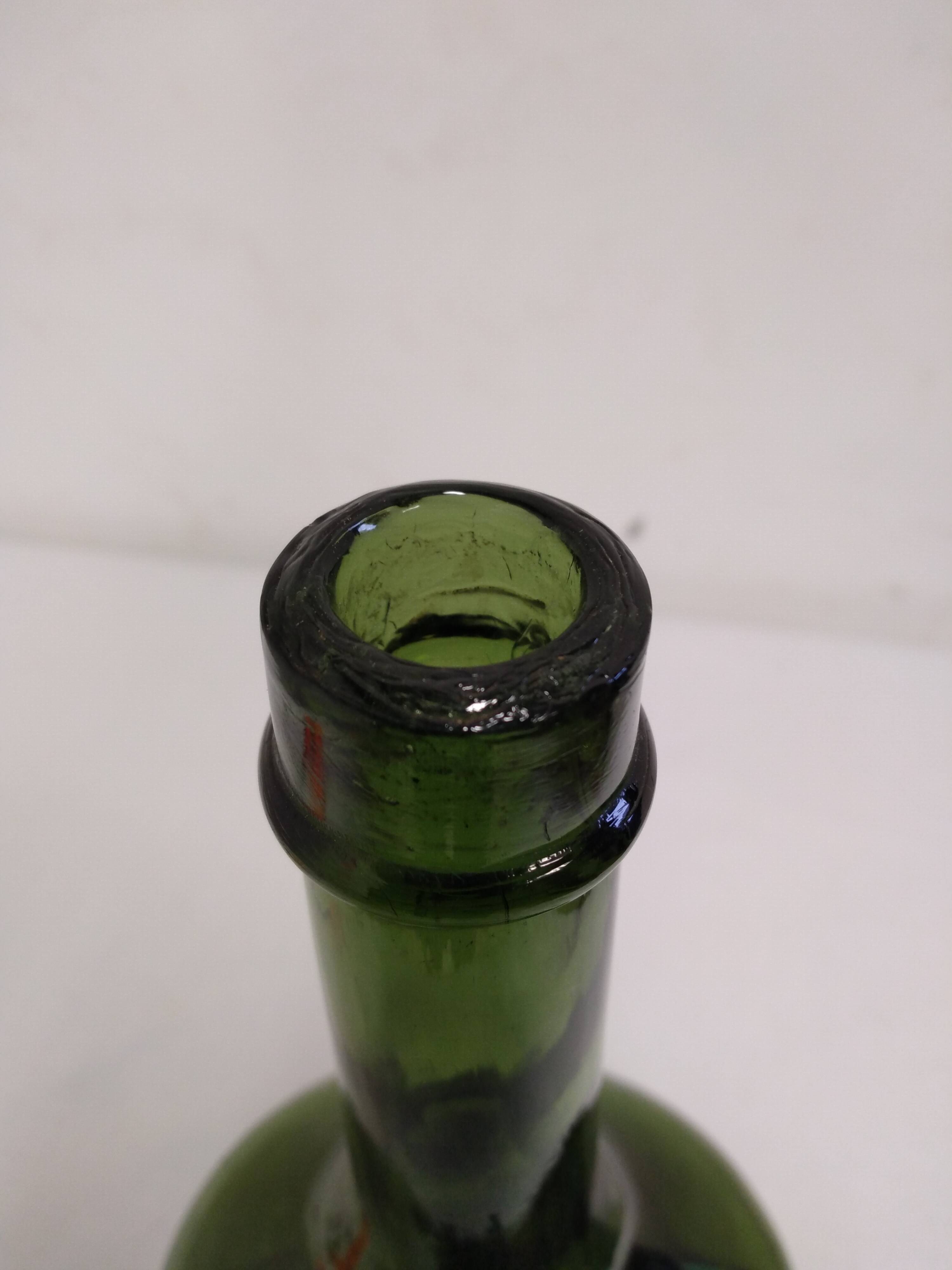 Old blown glass bottle