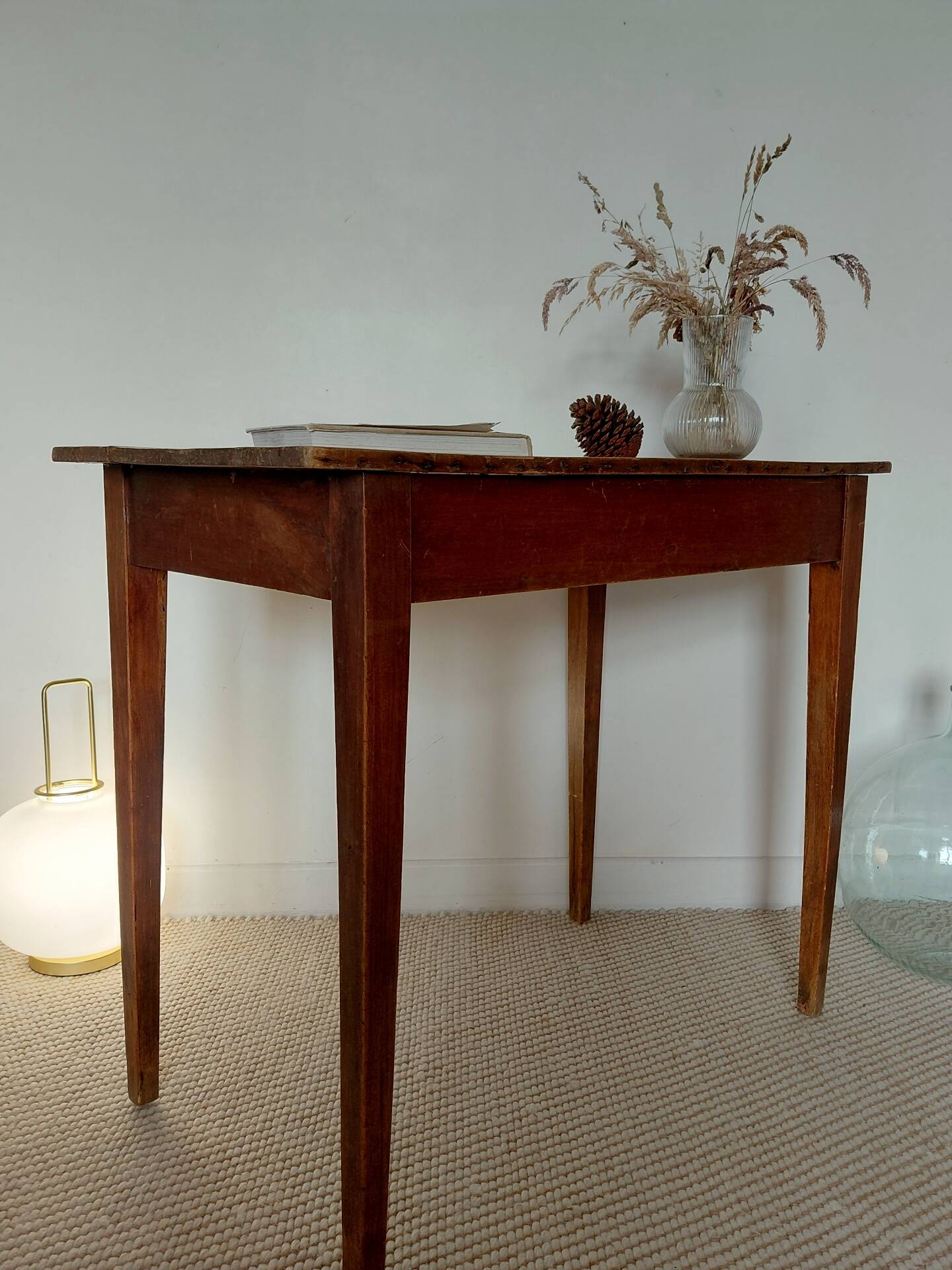 Compact desk in vintage cherry wood