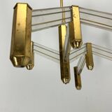 Vintage Italian brass and perspex chandelier by Zeroquattro from 70s