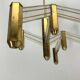 Vintage Italian brass and perspex chandelier by Zeroquattro from 70s