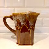 Enamelled ceramic pitcher from the 50s
