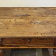 Baroque antique Nordic provincial oak table 1800s rustic farmhouse, rich patina