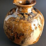 Glazed stoneware vase with signature, mid-20th century.