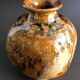 Vase en grès émaillé avec signature milieu XXème siècle