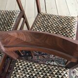 Series of six teak chairs