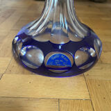 Monumental vase in Bohemian crystal – Cobalt blue – Hand-cut – 53