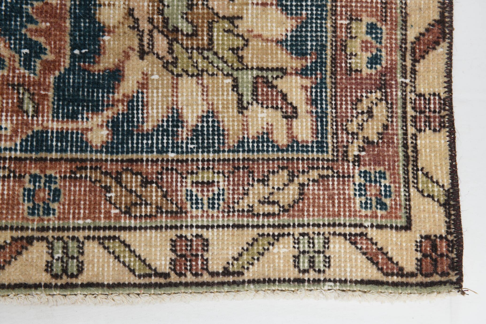 Terracotta Tones Pastel Decorative Vintage Persian Rug, 238x357 Cm