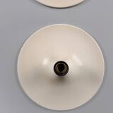 Set of 3 vintage disc wall lamps, 'Charlotte Perriand' for 'Les Arcs', 1970s.