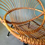 Vintage Dirk Van Sliedrecht Rattan Chair.