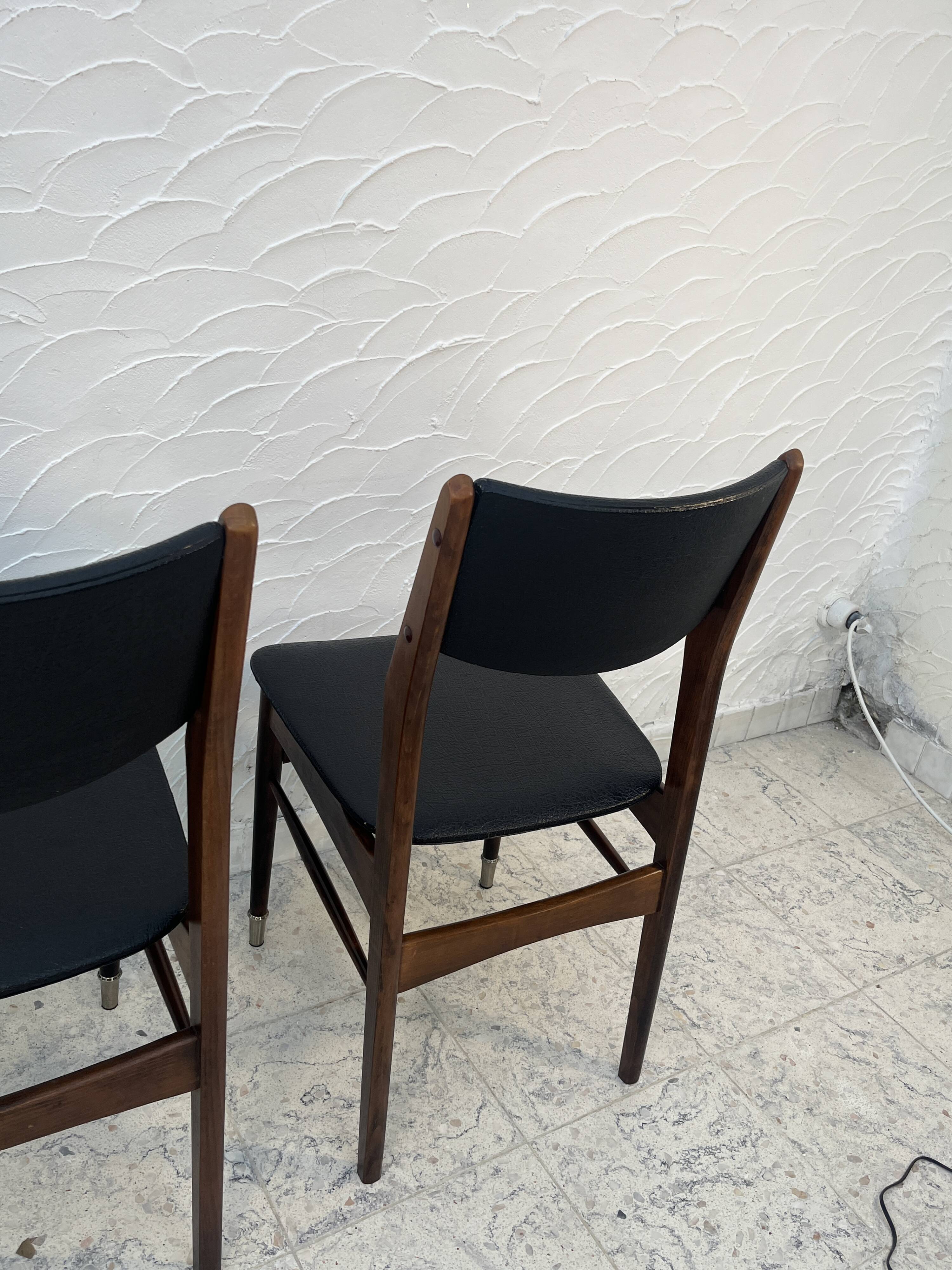 Pair of vintage Scandinavian style chairs from the 1960s.