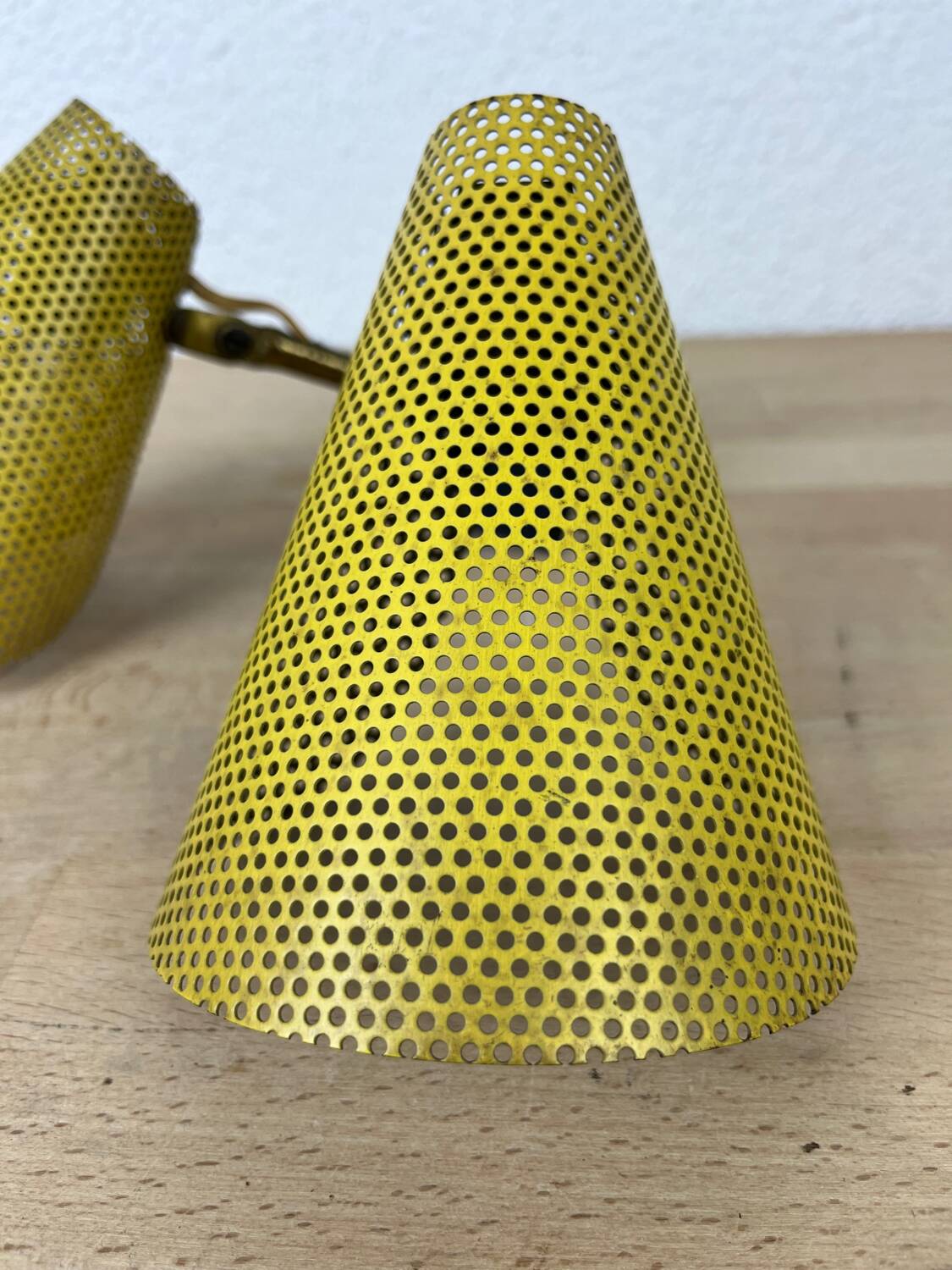 1950s perforated metal wall light