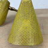 1950s perforated metal wall light