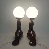 Ceramic seal lamps with white opal crystal balloon